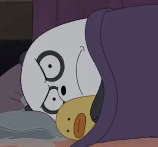 ▫️ Panda We Bare Bears Cartoon, Panda, Bär, Schlafend, Niedlich, Tier whatsapp sticker