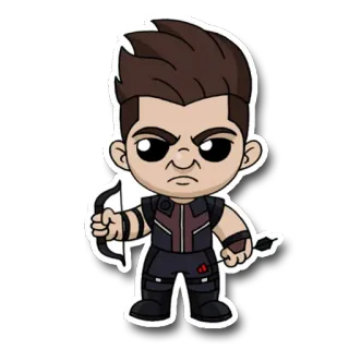 🏹 Hawkeye superhero, archery, comics, marvel, avengers telegram sticker