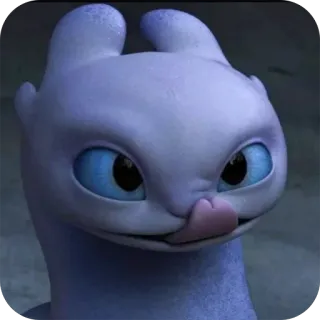 😋 Light Fury How to Train Your Dragon дракон, милый, животное, дневная фурия, мультфильм whatsapp sticker
