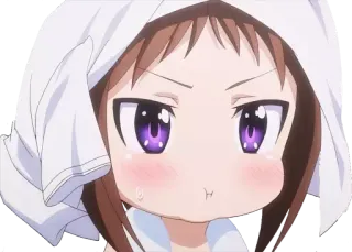 😡 Anime, Fofa, Garota, Toalha, Suor whatsapp sticker