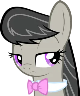 😒 pony, cartoon, animal, bow telegram sticker