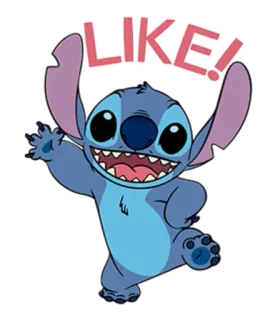 👍 Stitch LIKE! disney, cartoni animati, carino, stitch, alieno, like telegram sticker