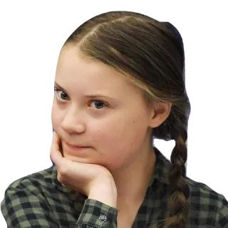 😐 Greta Thunberg Greta Thunberg, activist, climate change, environmentalism, politics telegram sticker