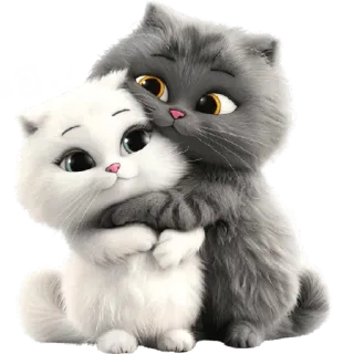 Парные котейки @Nyasticks2 telegram stickers