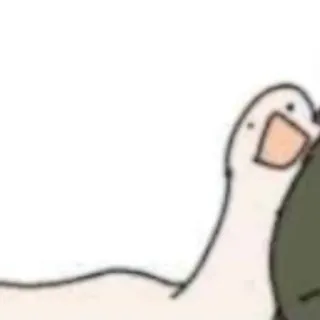 🦢 canard, animal, dessin animé, drôle, mignon whatsapp sticker