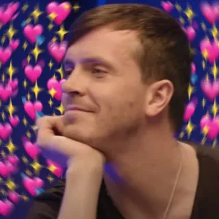 💖 Mann, Person, Porträt, Herzen, Sterne, lächelnd telegram sticker