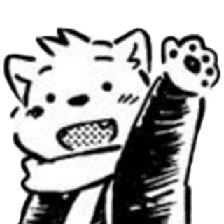 👋 Katze, Tier, Manga, Kawaii, Cartoon telegram sticker
