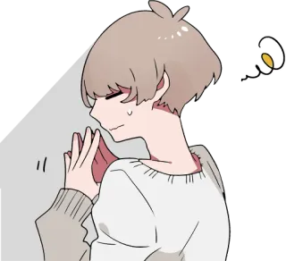 😥 Phong cách anime, Phim hoạt hình, Suy nghĩ, Trầm tư, Cử chỉ, Bối rối telegram sticker