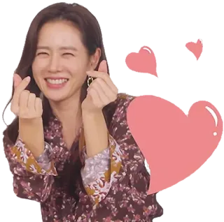 ❤️ woman, smile, hearts, finger heart, korean gesture, happy, love telegram sticker