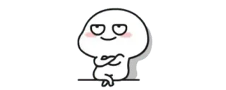 ✨ Cartone animato, Emoji, Carino, Espressione, Bianco telegram sticker