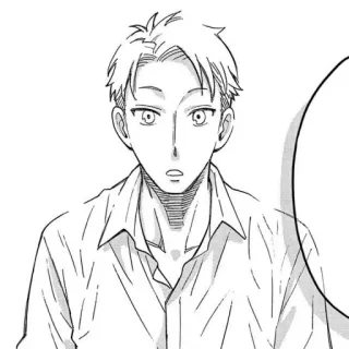 👞 Anime, Manga, Ritratto, Maschio, Uomo, Personaggio, Illustrazione telegram sticker