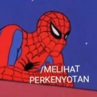 🕸 Spider-Man /MELIHAT PERKENYOTAN Spider-Man, super-héros, dessin animé whatsapp sticker