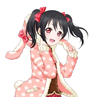 😃 Yazawa Nico Love Live! anime, yazawa nico, love live, lindo, idol, chica, rosa telegram sticker