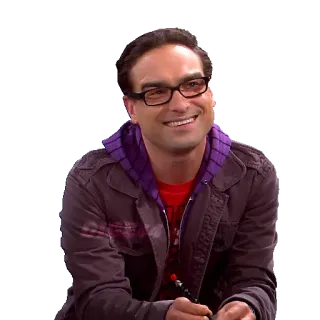 😁 Leonard Hofstadter The Big Bang Theory Leonard Hofstadter, The Big Bang Theory, Serie TV, Sitcom, Occhiali, Personaggio telegram sticker