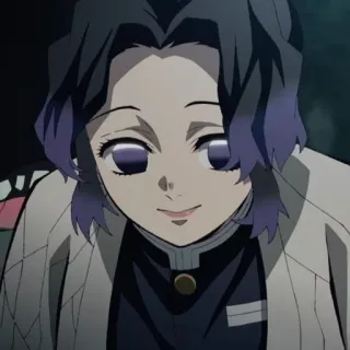 😌 Shinobu Kocho Demon Slayer アニメ, 鬼滅の刃, 胡蝶しのぶ, 漫画, 可愛い, 女の子, 笑顔 telegram sticker