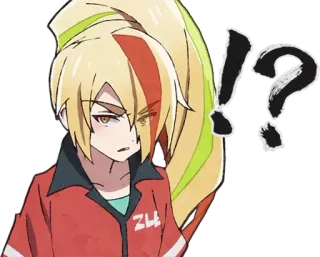 ⁉️ アニメ, 漫画, 衝撃, 質問, 感嘆符, びっくり, キャラクター telegram sticker