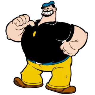 😎 Bluto Desenho animado, Personagem, Forte, Marinheiro telegram sticker