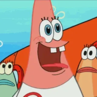 ✨ Patrick Star Spongebob Squarepants dessin animé, étoile de mer, Patrick, Nickelodeon, animé telegram sticker