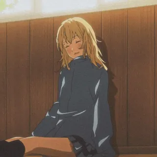 🩰 Kaori Miyazono Your Lie in April anime, verdrietig, meisje, viool, muziek, emotioneel telegram sticker