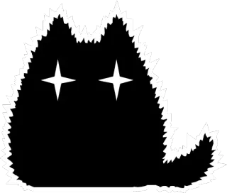 😶 Katze, Silhouette, funkelnde Augen, süß, Tier telegram sticker