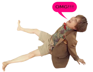 😆 OMG!!! Person, Ausruf, Sprechblase, lustig, Reaktion telegram sticker