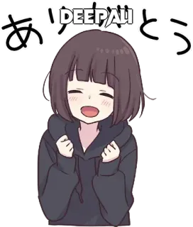 🤔 あい DEEPALI とう Anime, Meisje, Blij, Japans, Leuk, Kawaii telegram sticker