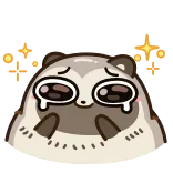 🥺 cartoon, cute, crying, sparkly, kawaii, animal telegram sticker