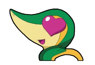 ❤ Snivy Pokemon Serpifeu, Pokémon, süß, Herz, Liebe telegram sticker