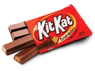 🍫 Kit Kat, Crisp Wafers in Milk Chocolate Kit Kat, doce, chocolate, wafers, lanche, comida telegram sticker