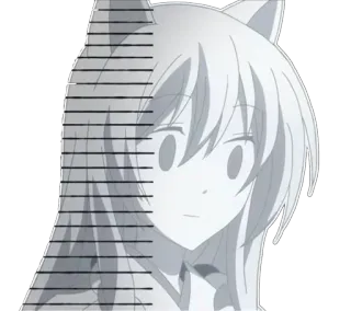💖 Аниме, Мультфильм, Манга, Персонаж, Девушка, Кошачьи ушки telegram sticker