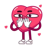 😘 ハート, 愛, マンガ, キャラクター, バレンタイン whatsapp sticker