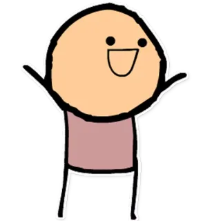 😃 sticker, cartoon, personage, blij, illustratie telegram sticker