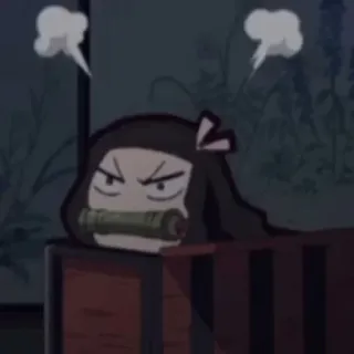 😡 Nezuko Kamado Demon Slayer Anime, Nezuko, Demon Slayer, Enojado, Lindo, Chibi telegram sticker