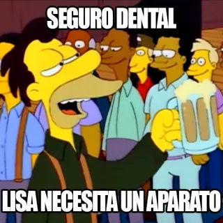 😬 Lenny Leonard The Simpsons SEGURO DENTAL
LISA NECESITA UN APARATO I Simpson, Lenny Leonard, assicurazione dentistica, Lisa ha bisogno dell'apparecchio telegram sticker