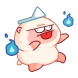 🔥 cartoon, character, funny, creature, tongue, blue fire telegram sticker
