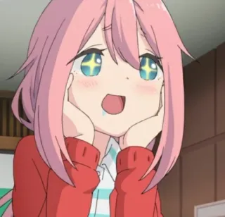 💖 Anime, Gadis, Imut, Kartun, Rambut merah muda, Mata berkilau telegram sticker