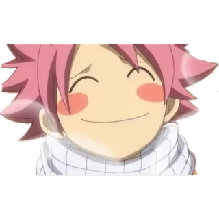 ☺️ Natsu Dragneel Fairy Tail Anime, Fairy Tail, Natsu, Dragneel, Happy, Sorriso telegram sticker