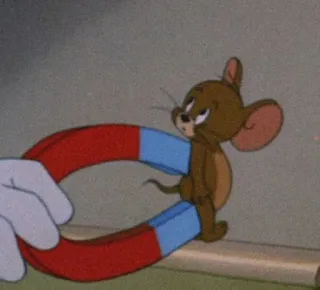 🤍 Jerry Mouse Tom and Jerry Cartoon, Maus, Magnet, Lustig telegram sticker
