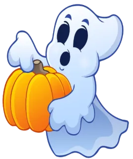 🎃 duch, halloween, dynia, kreskówka, straszny, słodki telegram sticker