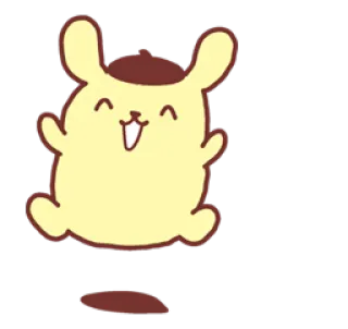 😄 Pom Pom Purin cute, dog, sanrio, pompompurin, kawaii telegram sticker