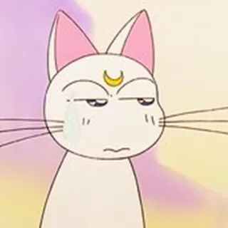 😓 Luna Sailor Moon luna, sailor moon, kucing, anime, kartun, bulan whatsapp sticker