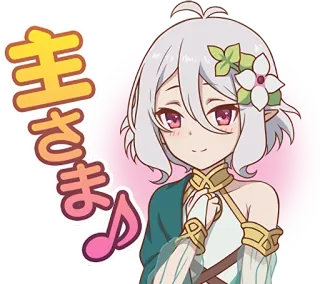 😳 きさま anime, elf, flower, cute, cartoon, manga telegram sticker