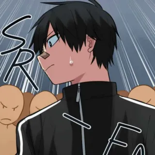 🎧 SRY Anime, Cartoon, Mann, Schweiß, Entschuldigung telegram sticker