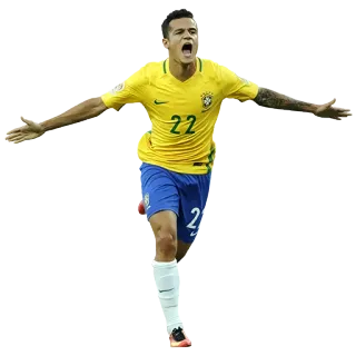 🤩 Philippe Coutinho calcio, calciatore, atleta, Brasile, giocatore, esultanza, sport, Coutinho whatsapp sticker