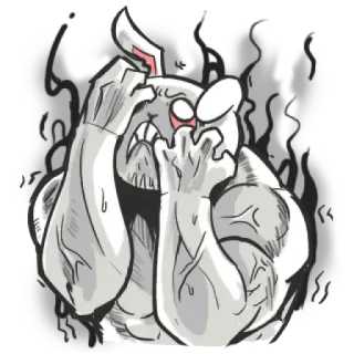 🌫 wütend, Hase, Tier, gestresst, frustriert whatsapp sticker