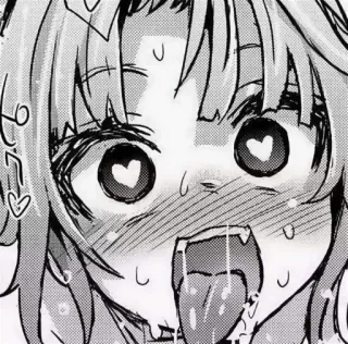 💓 anime, expression, heart eyes, manga whatsapp sticker
