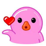 😘 imut, merah muda, hati, kawaii, cinta, gumpalan telegram sticker