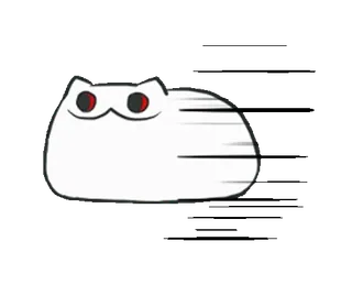 🚕 gato, animal, lindo, corriendo, velocidad, dibujos animados, pegatina telegram sticker