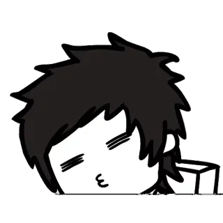 😪 beijo, desenho animado, emote, chibi, anime telegram sticker