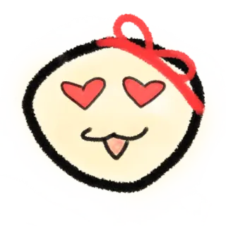 😍 Emoji, Hartjesogen, Schattig, Gezicht, Liefde, Cartoon telegram sticker
